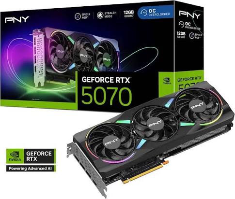 PNY GeForce RTX 5070 12GB GDDR7 EPIC-X RGB OC Triple Fan