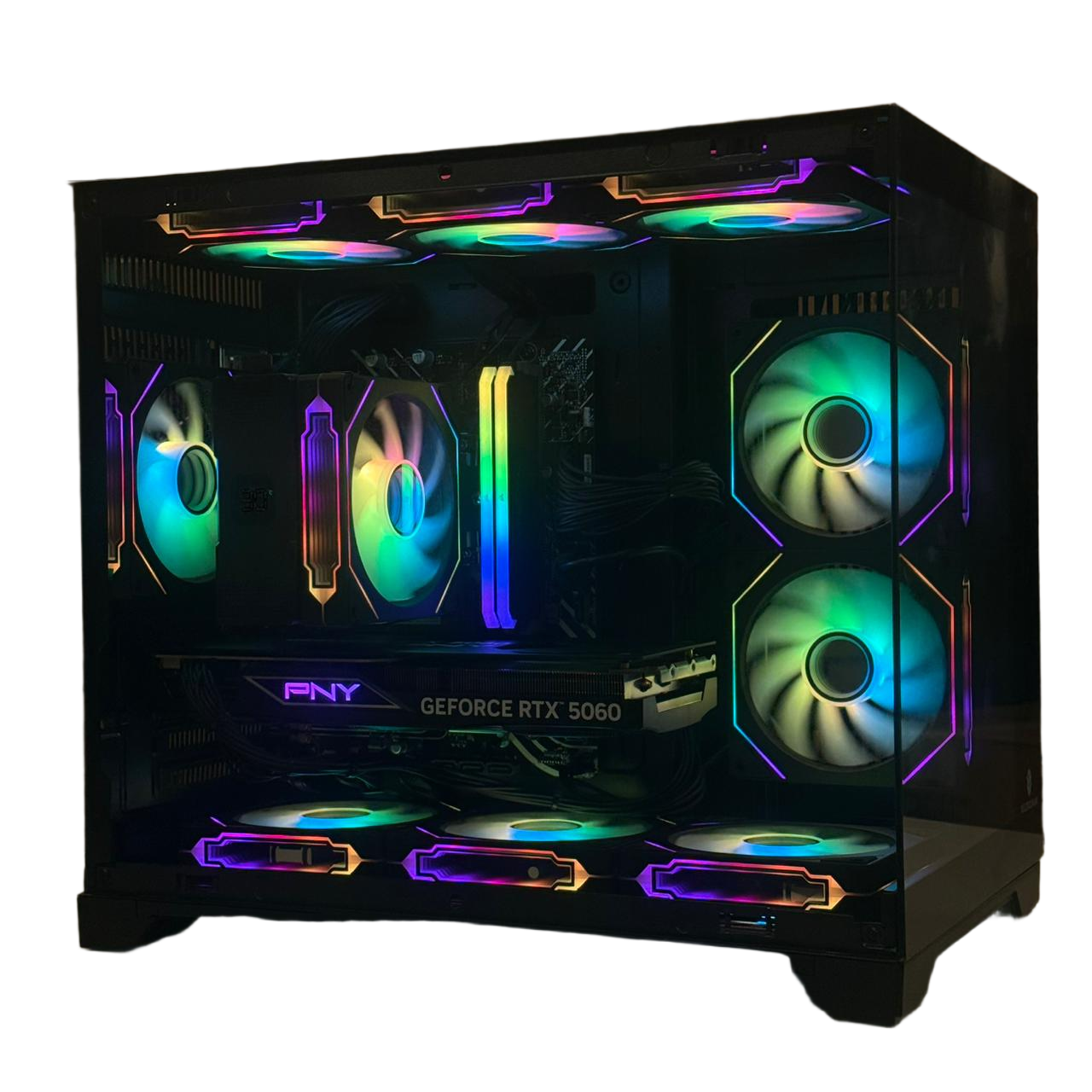 Aesthetic RTX 5060 Gaming PC - Intel I5 14400F | 16GB DDR4 Ram | 500GB SSD | 750W PSU