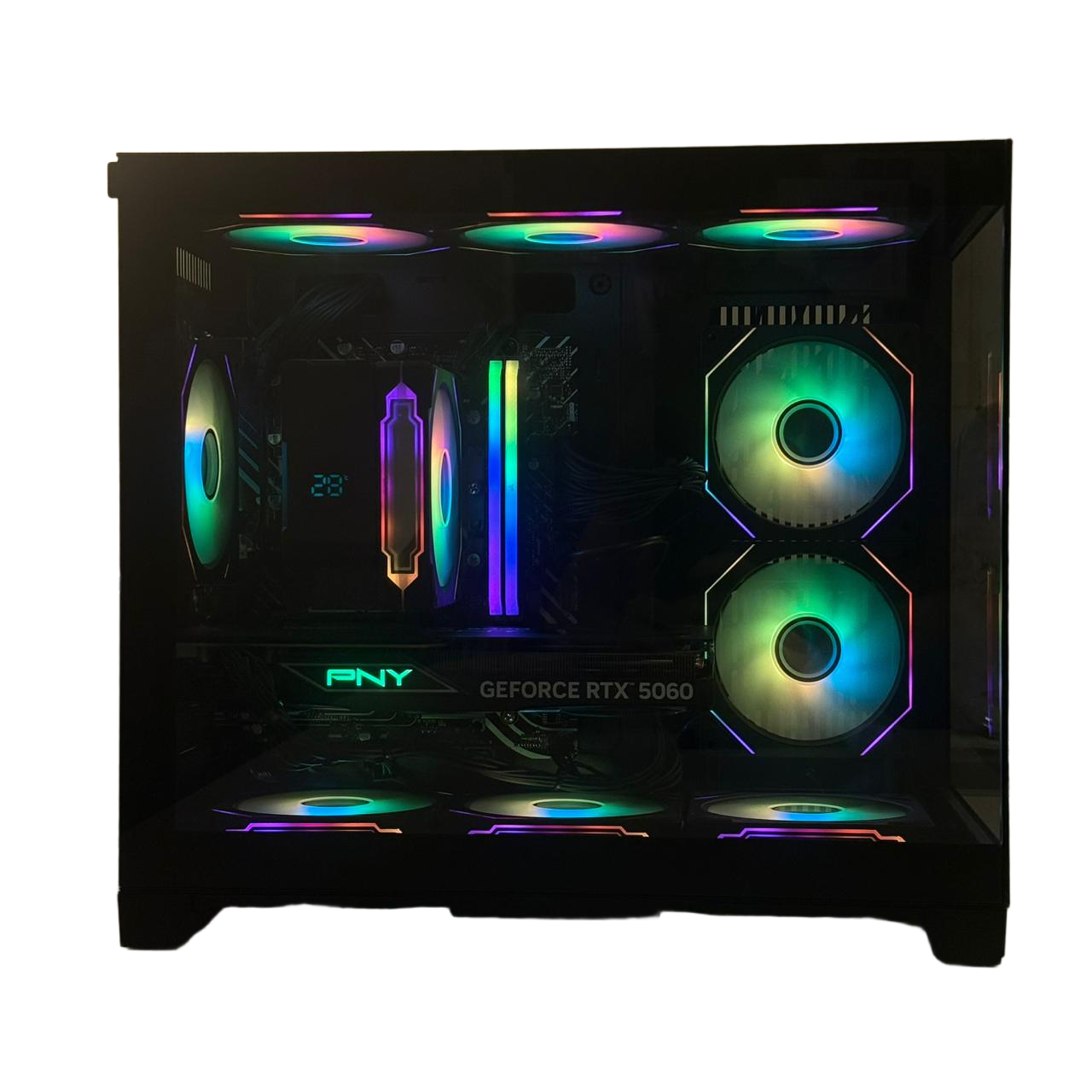 Aesthetic RTX 5060 Gaming PC - Intel I5 14400F | 16GB DDR4 Ram | 500GB SSD | 750W PSU