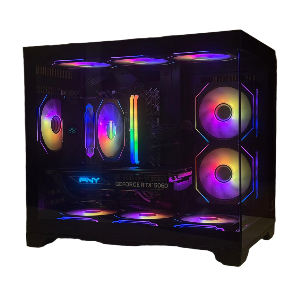 Aesthetic RTX 5060 Gaming PC - Intel I5 14400F | 16GB DDR4 Ram | 500GB SSD | 750W PSU