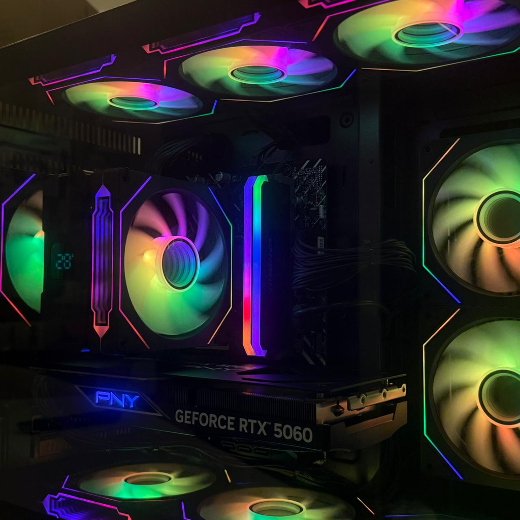 Aesthetic RTX 5060 Gaming PC - Intel I5 14400F | 16GB DDR4 Ram | 500GB SSD | 750W PSU