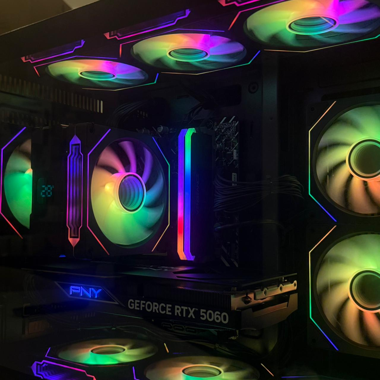 Aesthetic RTX 5060 Gaming PC - Intel I5 14400F | 16GB DDR4 Ram | 500GB SSD | 750W PSU