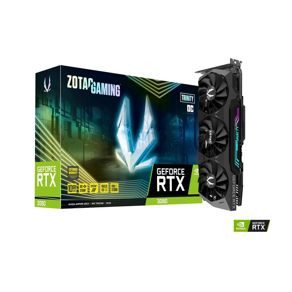 ZOTAC GAMING GeForce RTX 3080 Trinity OC 10GB GDDR6X — Used